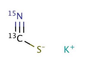 Potassium thiocyanate-13C,15N (CAS 143673-61-4) - chemical structure image