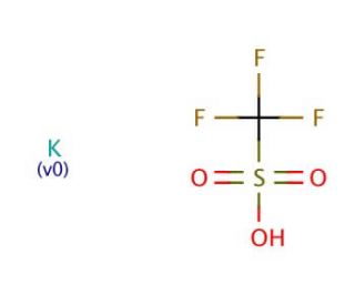 Potassium trifluoromethanesulfonate (CAS 2926-27-4) - chemical structure image