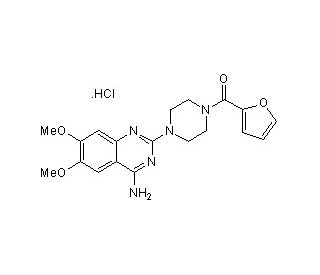 Prazosin hydrochloride (CAS 19237-84-4) - chemical structure image