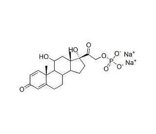 Prednisolone sodium phosphate (CAS 125-02-0) - chemical structure image