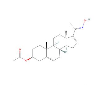 Pregnenolone-16-ene Acetate Oxime (CAS 2174-13-2) - chemical structure image