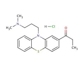 Propionylpromazine hydrochloride (CAS 7681-67-6) - chemical structure image