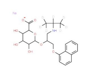 Propranolol-d7 &beta;-D-glucuronide sodium salt - chemical structure image