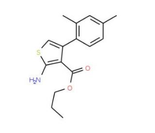 Propyl 2-amino-4-(2,4-dimethylphenyl)thiophene-3-carboxylate - chemical structure image