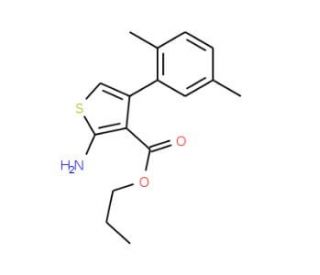 Propyl 2-amino-4-(2,5-dimethylphenyl)thiophene-3-carboxylate - chemical structure image