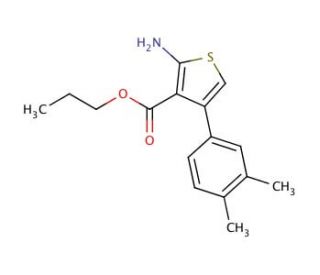 Propyl 2-amino-4-(3,4-dimethylphenyl)thiophene-3-carboxylate - chemical structure image