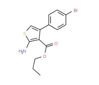 Propyl 2-amino-4-(4-bromophenyl)thiophene-3-carboxylate - chemical structure image