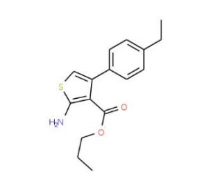 Propyl 2-amino-4-(4-ethylphenyl)thiophene-3-carboxylate - chemical structure image