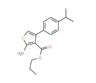 Propyl 2-amino-4-(4-isopropylphenyl)thiophene-3-carboxylate - chemical structure image