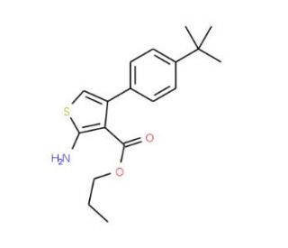 Propyl 2-amino-4-(4-tert-butylphenyl)thiophene-3-carboxylate - chemical structure image