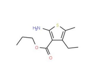 Propyl 2-amino-4-ethyl-5-methylthiophene-3-carboxylate - chemical structure image
