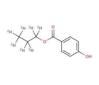 Propyl-d7 Paraben (CAS 1246820-92-7) - chemical structure image
