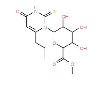 Propylthiouracil N-&beta;-D-Glucuronide Methyl Ester - chemical structure image