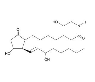 Prostaglandin E<sub>1</sub> ethanolamide (CAS 210976-81-1) - chemical structure image