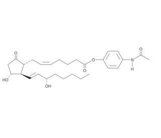 Prostaglandin E2 p-acetamidophenyl ester (CAS 57790-52-0) - chemical structure image