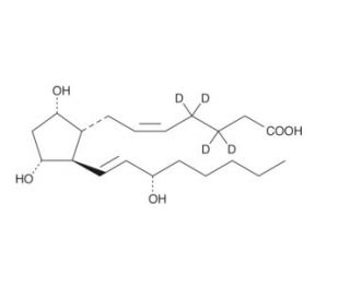 Prostaglandin F2&alpha;-d4 (CAS 34210-11-2) - chemical structure image