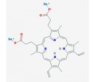Protoporphyrin IX disodium salt (CAS 50865-01-5) - chemical structure image
