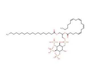 PtdIns-(3,4,5)-P3 (1-stearoyl, 2-arachidonoyl) (sodium salt) - chemical structure image