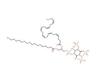 PtdIns-(3,4,5)-P<sub>3</sub> (1-stearoyl, 2-docosahexaenoyl) (sodium salt) - chemical structure image