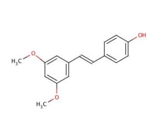 Pterostilbene, Pterocarpus marsupium (CAS 537-42-8) - chemical structure image