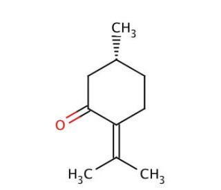 (&plus;)-Pulegone (CAS 89-82-7) - chemical structure image