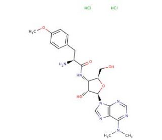 Puromycin dihydrochloride (CAS 58-58-2) - chemical structure image 