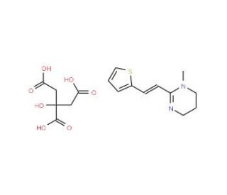 Pyrantel citrate salt (CAS 5685-86-9) - chemical structure image