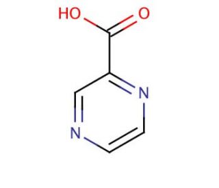 Pyrazinecarboxylic acid (CAS 98-97-5) - chemical structure image