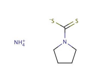Pyrrolidinedithiocarbamic acid ammonium salt (CAS 5108-96-3) - chemical structure image
