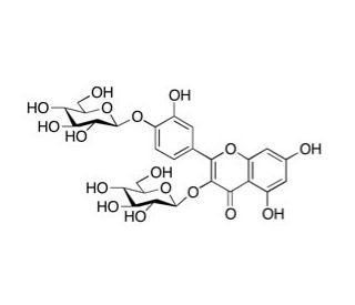 Quercetin 3,4&prime;-Diglucoside (CAS 29125-80-2) - chemical structure image