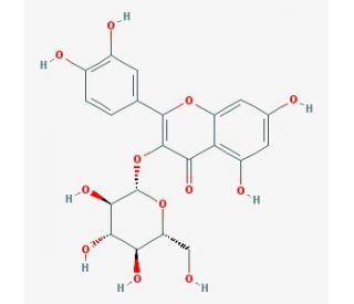 Quercetin 3-&beta;-D-glucoside (CAS 21637-25-2) - chemical structure image