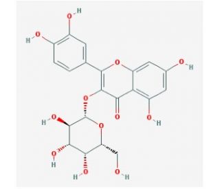 Quercetin 3-D-galactoside (CAS 482-36-0) - chemical structure image