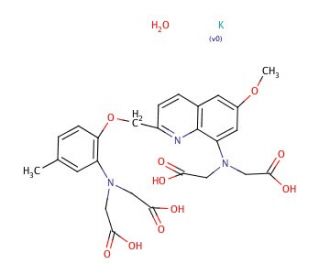 Quin 2 potassium salt hydrate (CAS 149022-19-5) - chemical structure image
