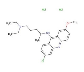 Quinacrine, Dihydrochloride (CAS 69-05-6) - chemical structure image