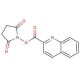 Quinaldic acid succinimide ester (CAS 136465-99-1) - chemical structure image