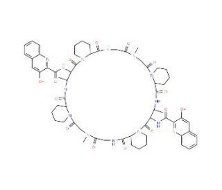 Quinaldopeptin (CAS 130743-07-6) - chemical structure image