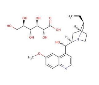 Quinidine gluconate salt (CAS 7054-25-3) - chemical structure image