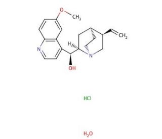 Quinidine hydrochloride monohydrate (CAS 6151-40-2) - chemical structure image