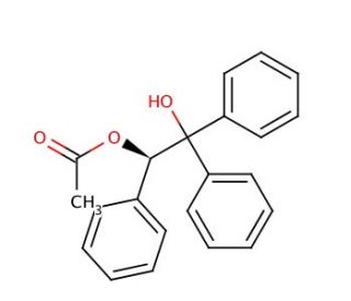 (R)-(&plus;)-1,1,2-Triphenyl-1,2-ethanediol 2-acetate (CAS 95061-47-5) - chemical structure image