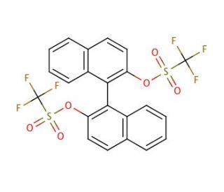 (R)-(&minus;)-1,1&prime;-Bi-2-naphthol bis(trifluoromethanesulfonate) (CAS 126613-06-7) - chemical structure image
