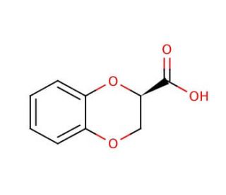 (R)-1,4-Benzodioxane-2-carboxylic acid (CAS 70918-53-5) - chemical structure image