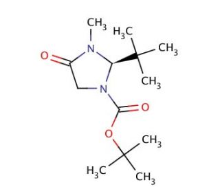 (R)-(&plus;)-1-Boc-2-tert-butyl-3-methyl-4-imidazolidinone (CAS 119838-44-7) - chemical structure image