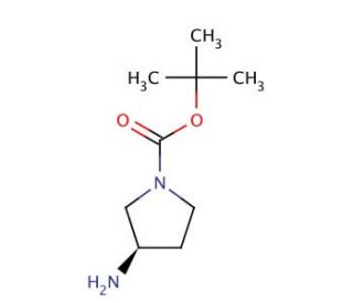 (R)-(&plus;)-1-Boc-3-aminopyrrolidine (CAS 147081-49-0) - chemical structure image
