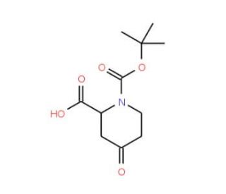 (R)-1-Boc-4-piperidone-2-carboxylic acid (CAS 1212176-33-4) - chemical structure image