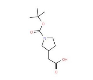(R)-(1-Boc-Pyrrolidin-3-yl)-acetic acid (CAS 204688-60-8) - chemical structure image