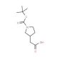 (R)-(1-Boc-Pyrrolidin-3-yl)-acetic acid (CAS 204688-60-8) - chemical structure image