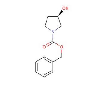 (R)-(&minus;)-1-Cbz-3-pyrrolidinol (CAS 100858-33-1) - chemical structure image