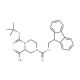 (R)-1-N-Boc-4-N-Fmoc-2-piperazine carboxylic acid (CAS 209593-18-0) - chemical structure image