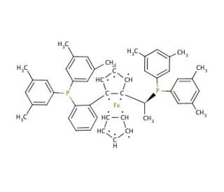 (R)-1-{(RP)-2-[2-[Di(3,5-xylyl)phosphino]phenyl]ferrocenyl}ethyldi(3,5-xylyl)phosphine (CAS 494227-33-7) - chemical structure