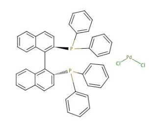 [(R)-(&plus;)-2,2&prime;-Bis(diphenylphosphino)-1,1&prime;-binaphthyl]palladium(II) chloride (CAS 115826-95-4) - chemical structure image